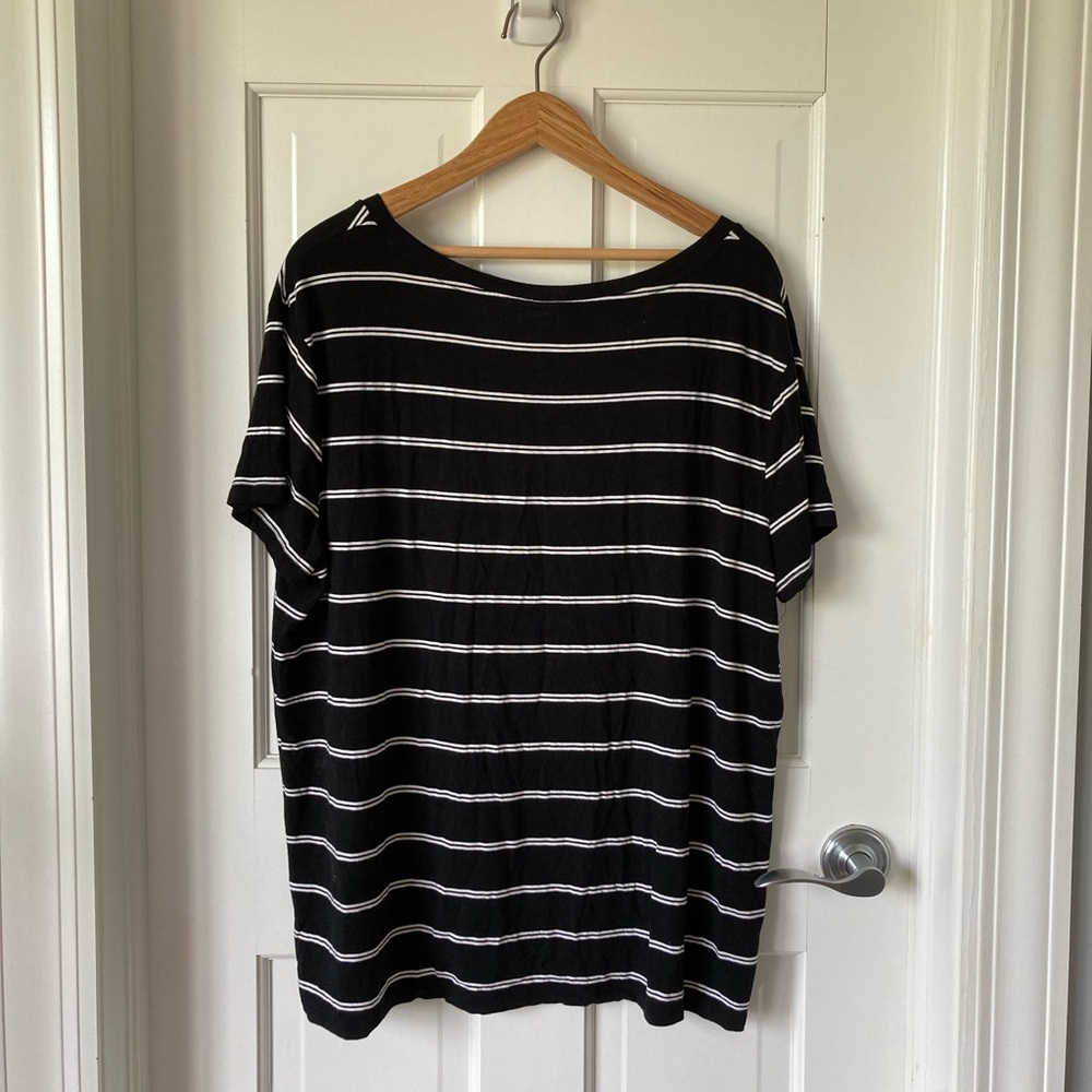black and white striped tshirt